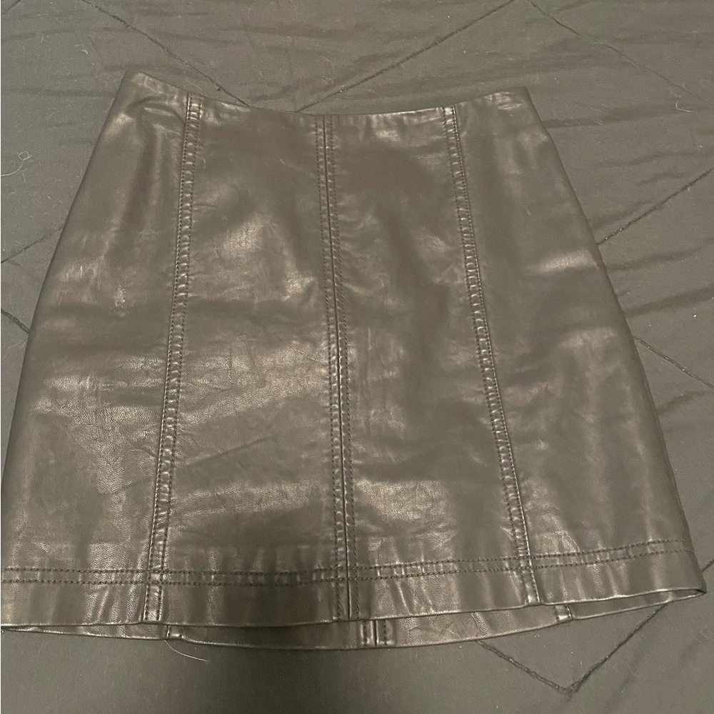 Free People leather skirt
